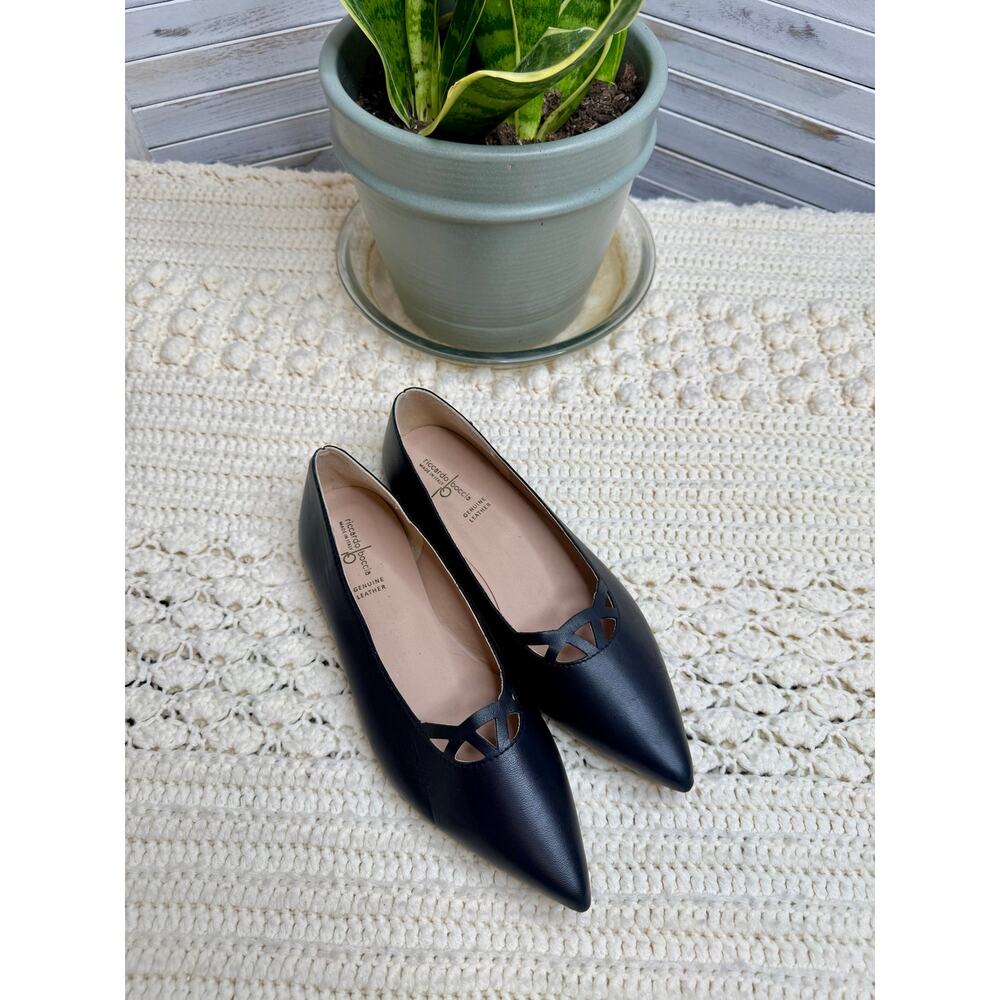 NEW RICCARDO BOCCIA Women's 40 Clodette Pointed Toe Ballet Flats Leather Shoes - Picture 14 of 14